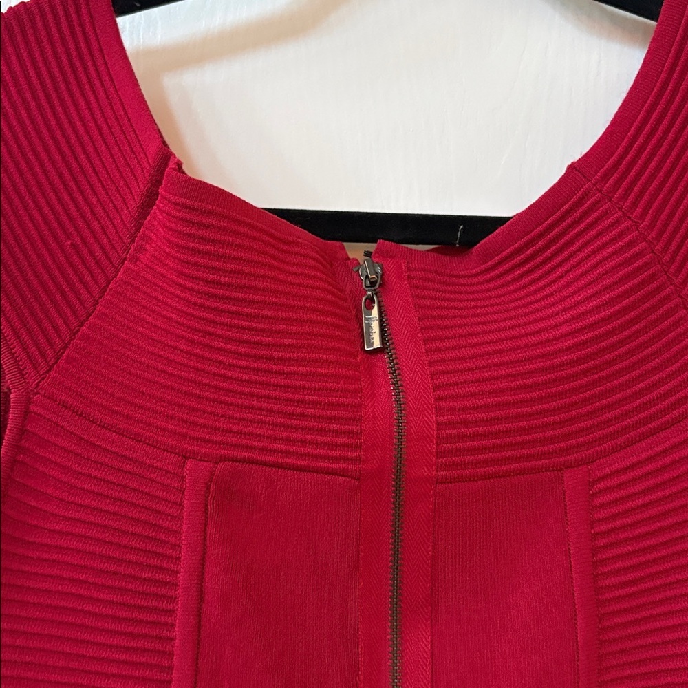 Guess Red Ribbed Mini Dress - Picture 4 of 4